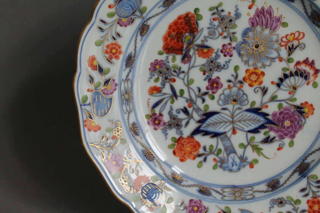 Speiseteller Teller D 25 cm 1.Wahl Meissen Buntes Zwiebelmuster Knaufzeit (A)