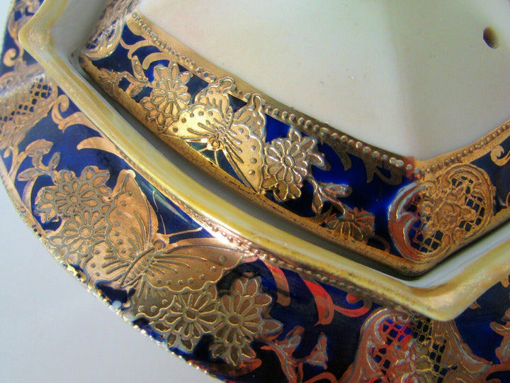 ANTIQUE NORITAKE JAPAN ART DECO CHINA PORCELAIN GILDED SCENIC PAINTED TEA POT