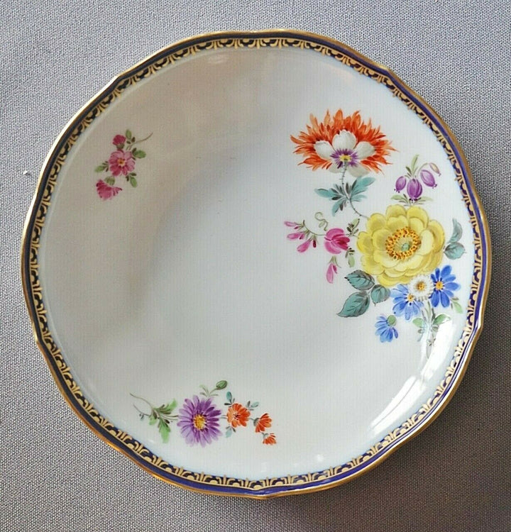 Kaffeegedeck A-Kante mit 5 Feldblumen Porzellan von Meissen 1. Wahl