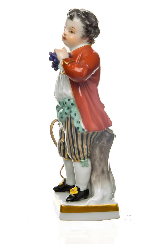 マイセン人形　パニエを持つ庭師の子供　V. アシエ作　ガーデニング・チャイルド　一級品　1910年　希少品