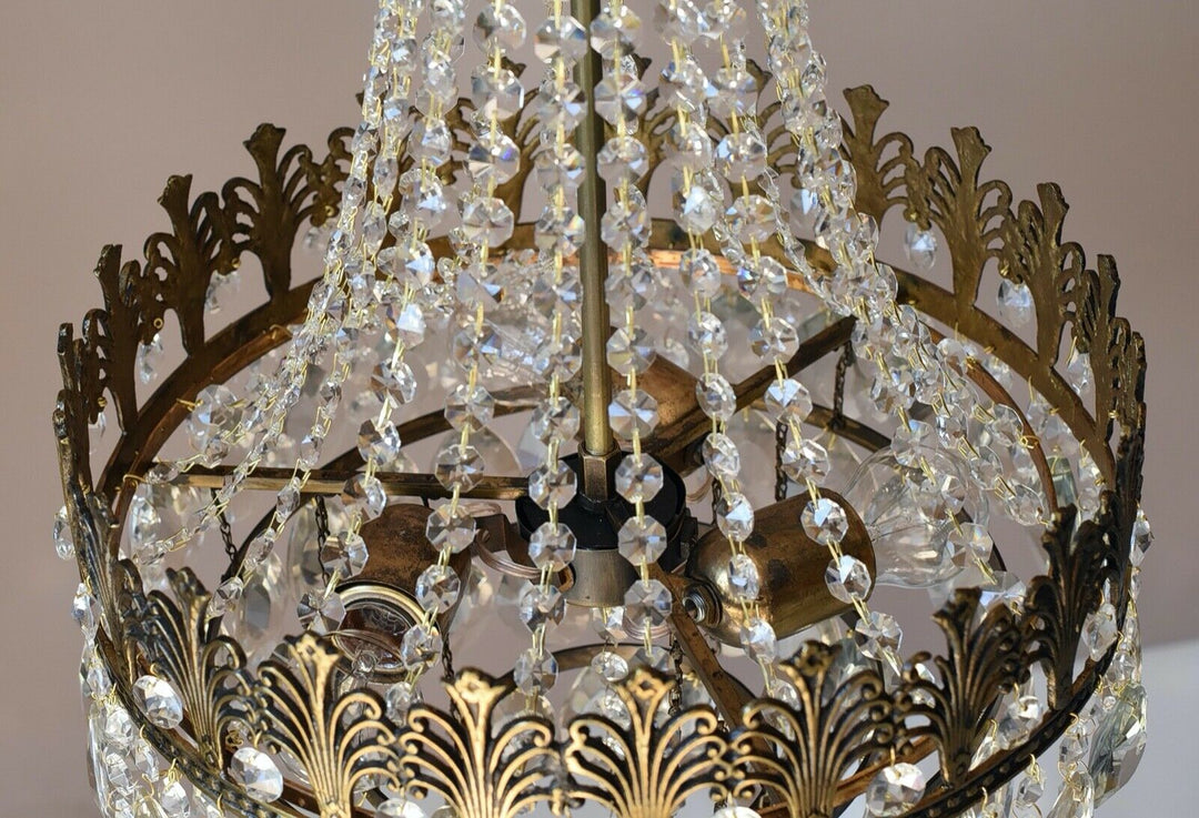 アンティーク/ヴィンテージクリスタルシャンデリア エンパイア