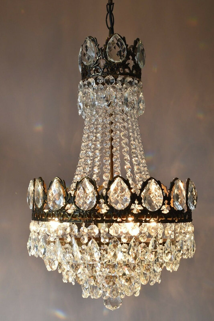 Crystal Home Lighting Chandelier Living Room Ceiling Light French Vintage Lamp