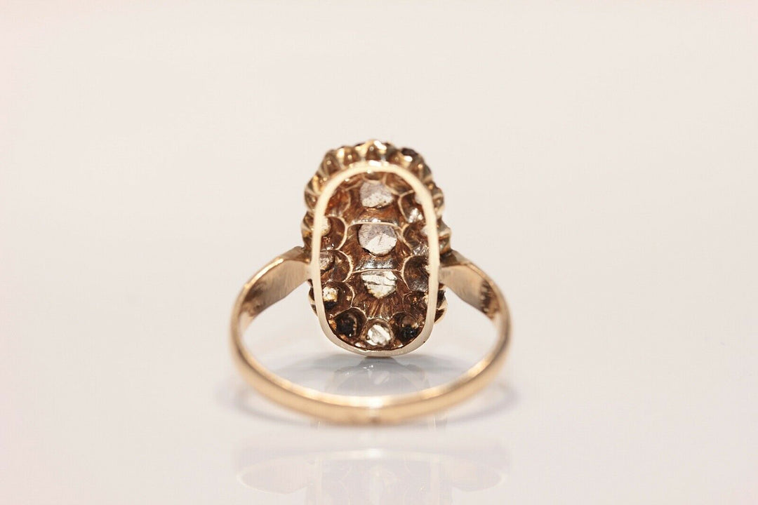 アンティーク ヴィクトリアン 14K ナチュラルローズカットダイヤモンドのリング