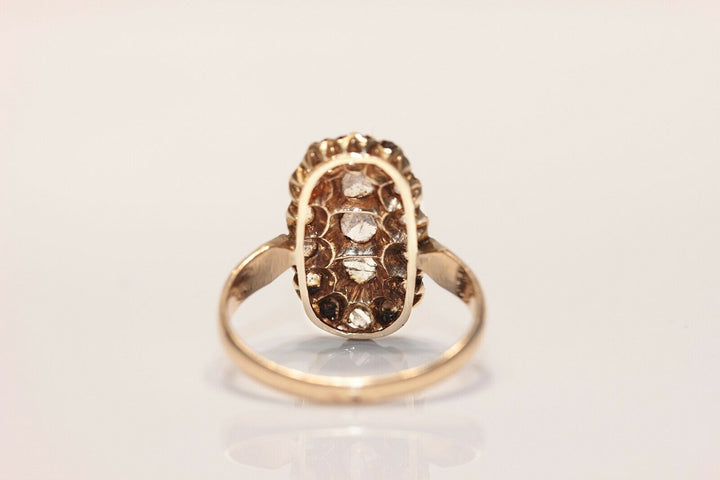 アンティーク ヴィクトリアン 14K ナチュラルローズカットダイヤモンドのリング