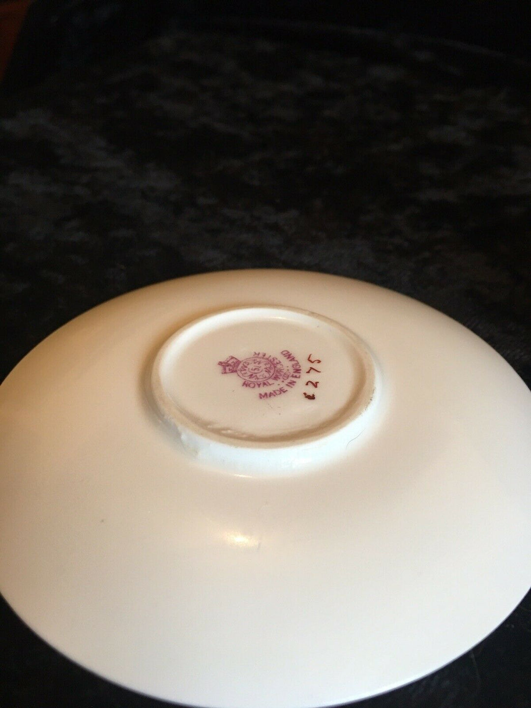 ROYAL WORCESTER ROSES CABINET CUP & SAUCER, WITH GOLD GILT PUCE BACKSTAMP