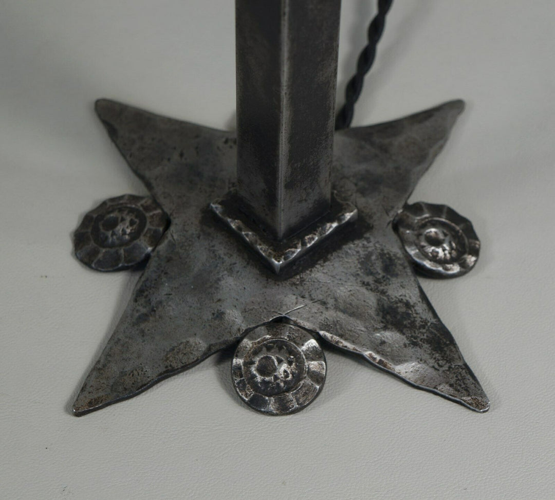 ヴァスール＆シュナイダー兄弟　フランス製アールデコランプ　錬鉄製　1925年　1930年