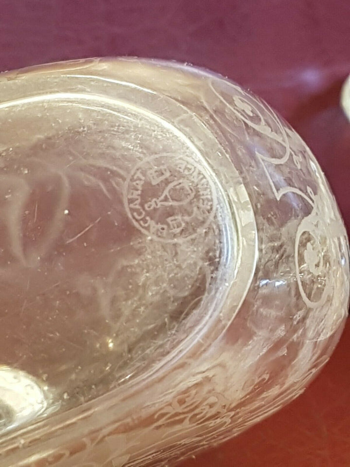 Paire De Flacons A Parfum En Cristal De Baccarat, Modèle MichelAngelo. Signés.