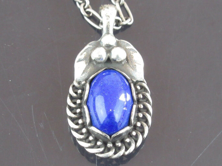 Authentic GEORG JENSEN Heritage 1992 Sterling Silver 925 Lapis Lazuli Necklace