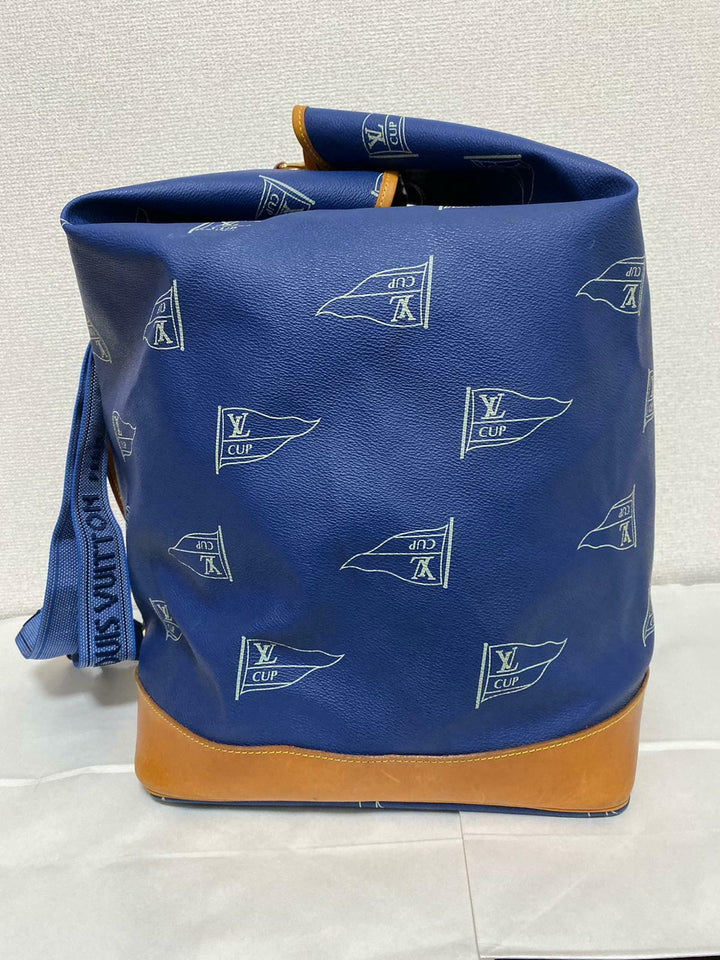 AUTH LOUIS VUITTON CUP 1992 BOSTON BLUE SAC MARIN LUGGAGE TRAVEL BAG LV205