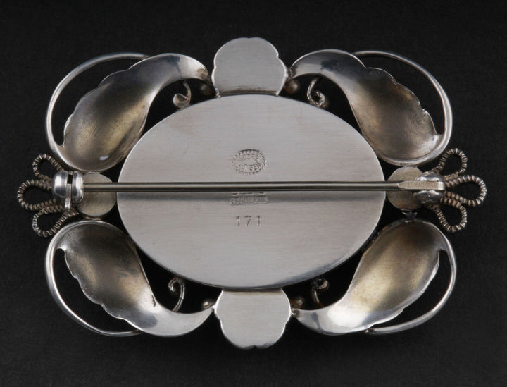 Georg Jensen Sterling Brooch w. Silverballs # 171, Silver. GJ himself. DENMARK
