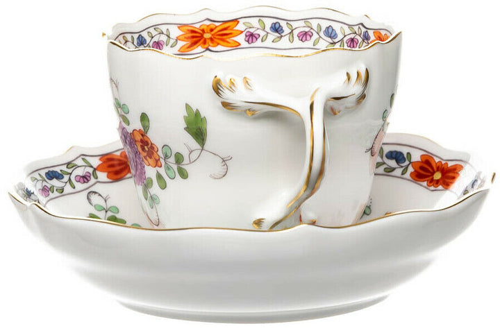 Mokkagedeck Garbemuster Meissen Neuer Ausschnitt Modell 00580 1. Wahl nach 1940