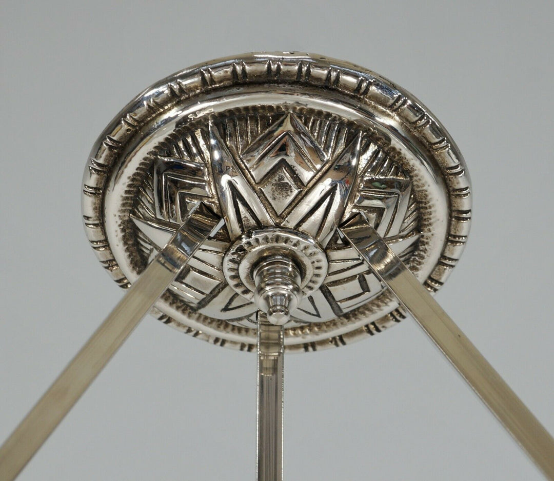 MULLER FRERES : FRENCH 1930 ART DECO PENDANT .. chandelier lamp degue era France