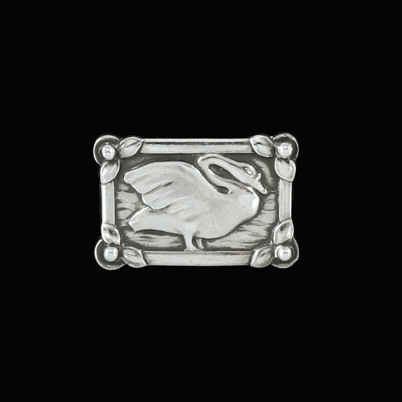 Georg Jensen. Sterling Silver 'Swan' Brooch #213. 1933-44 Hallmarks.
