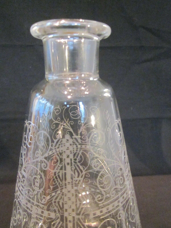 Baccarat Karaffe mit 2 Gläser das Set ist signiert