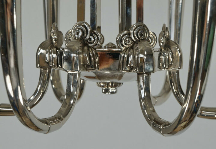 GM BORETTI : FRENCH 1930 ART DECO CHANDELIER . lamp muller degue daum era France