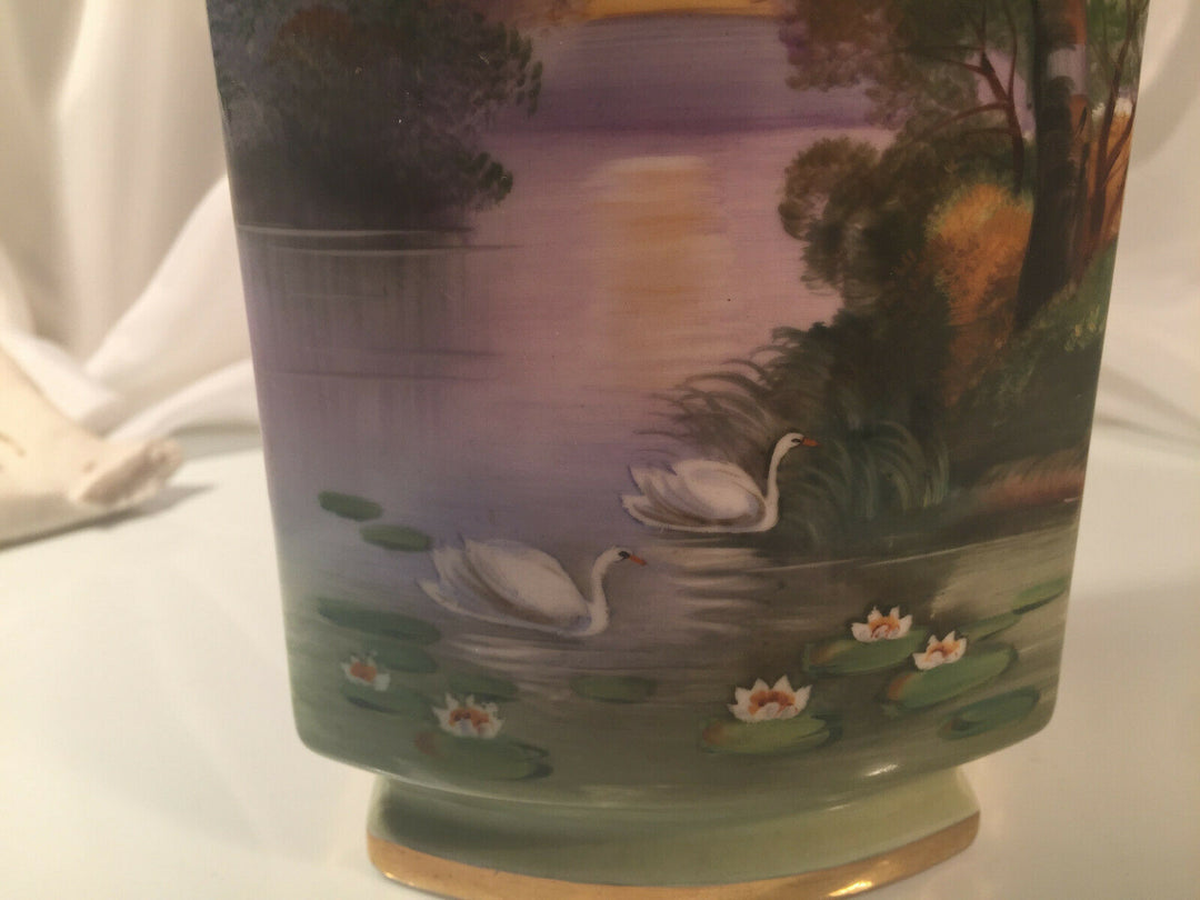 Vintage Noritake Hand Painted Gilded Vase Japan