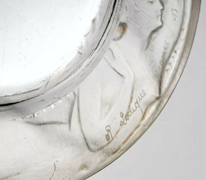Cendrier Antheor Verre Blanc R.Lalique Astray Rene Lalique Frosted Glass Mermaid