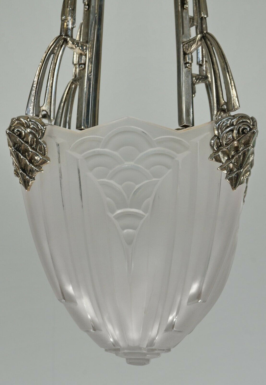 MAYNADIER & SCHNEIDER : FRENCH 1930 ART DECO CHANDELIER lamp pendant muller era