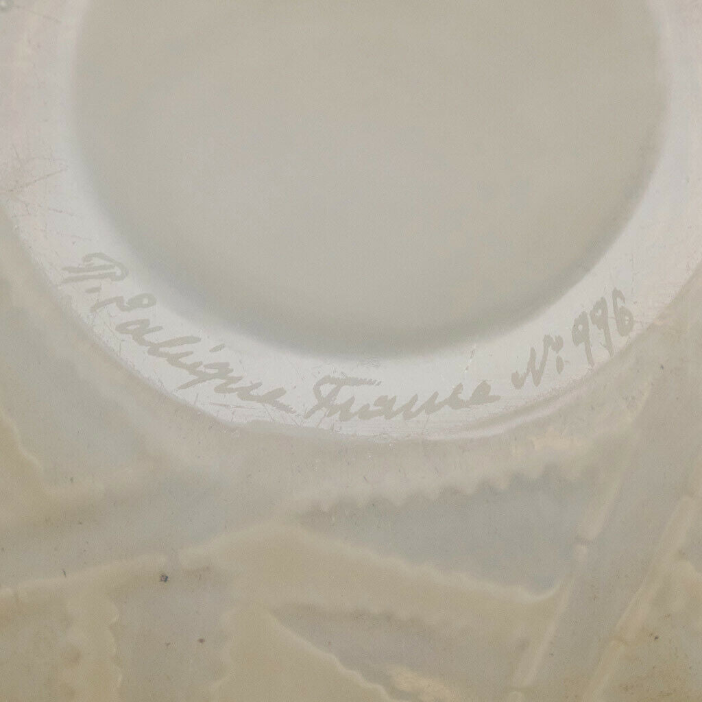 Opalescent Rene Lalique Espalion Vase Designed 1927 Marcilhac 996