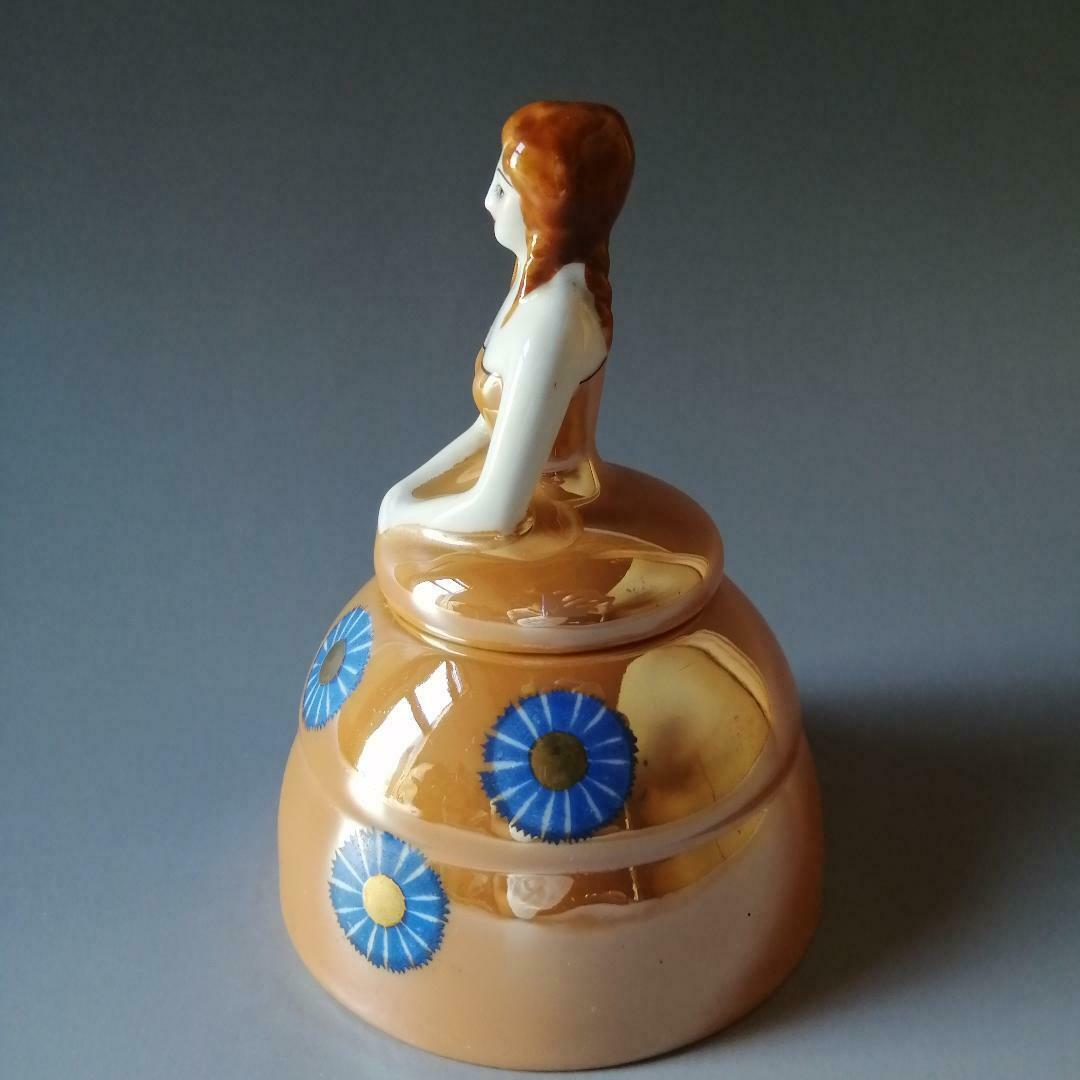 Old Noritake Deco Lady Ink Pot Raster Aya Art Rare Item