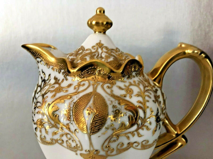 CHOCOLATE POT ART NOUVEAU FLOW NIPPON MAPLE LEAF 1900-1910