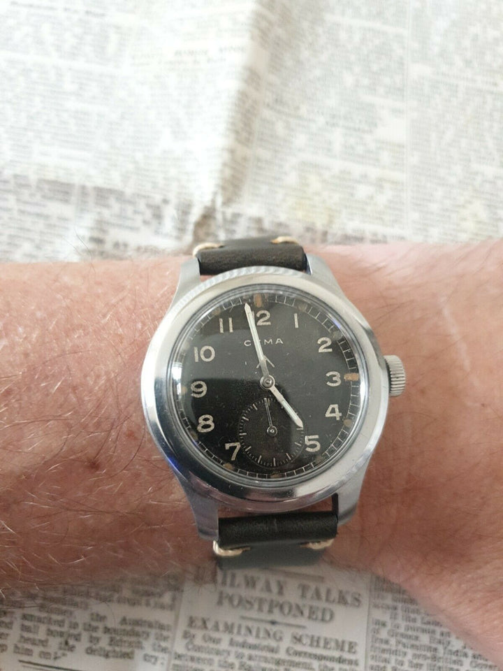 Vintage CYMA Dirty Dozen Military WW2 Watch. Swiss. Lovely Example.