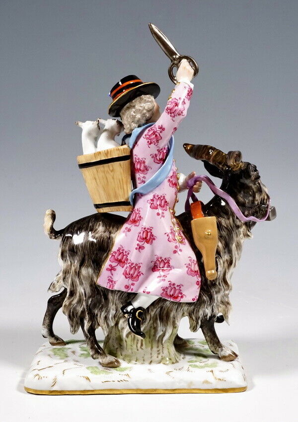MEISSEN マイセン FIGUR SCHNEIDER ZIEGENBOCK TAILOR BILLY GOAT KÄNDLER NR:171 UM 1850