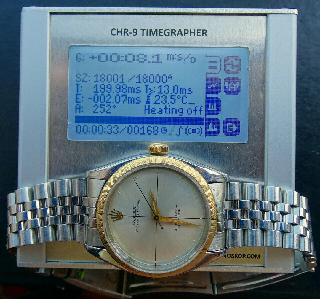 Rolex Watch ♛ Oyster Zephyr 6582 cal.1030 Steel/Gold 14k Automatic Chronometer 1956