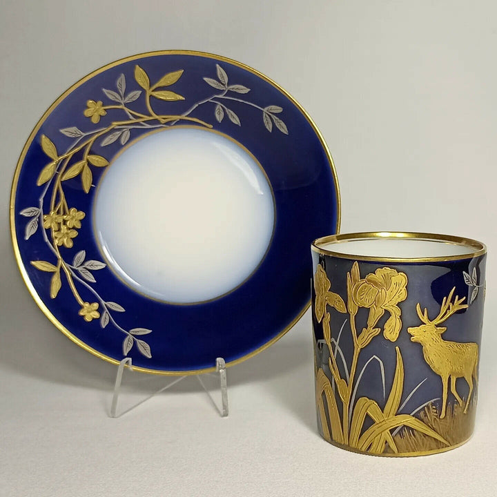 アンティーク　リモージュ　CFH アビランド　手描き絵付け　カップ&ソーサー