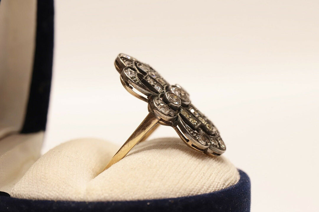 アンティーク アールデコ 14K ナチュラルダイヤモンドのリング