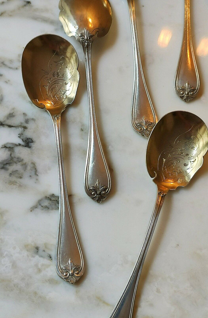 Rare service à glace argent et vermeil par Lapeyre / Puiforcat, st. art nouveau