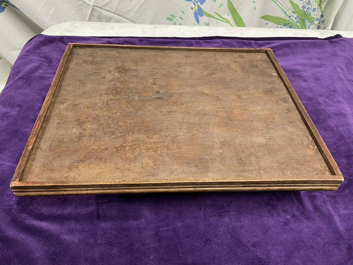 ANCIEN PLATEAU MARQUETERIE SIGNE GALLE ÉPOQUE ART NOUVEAU NOYER