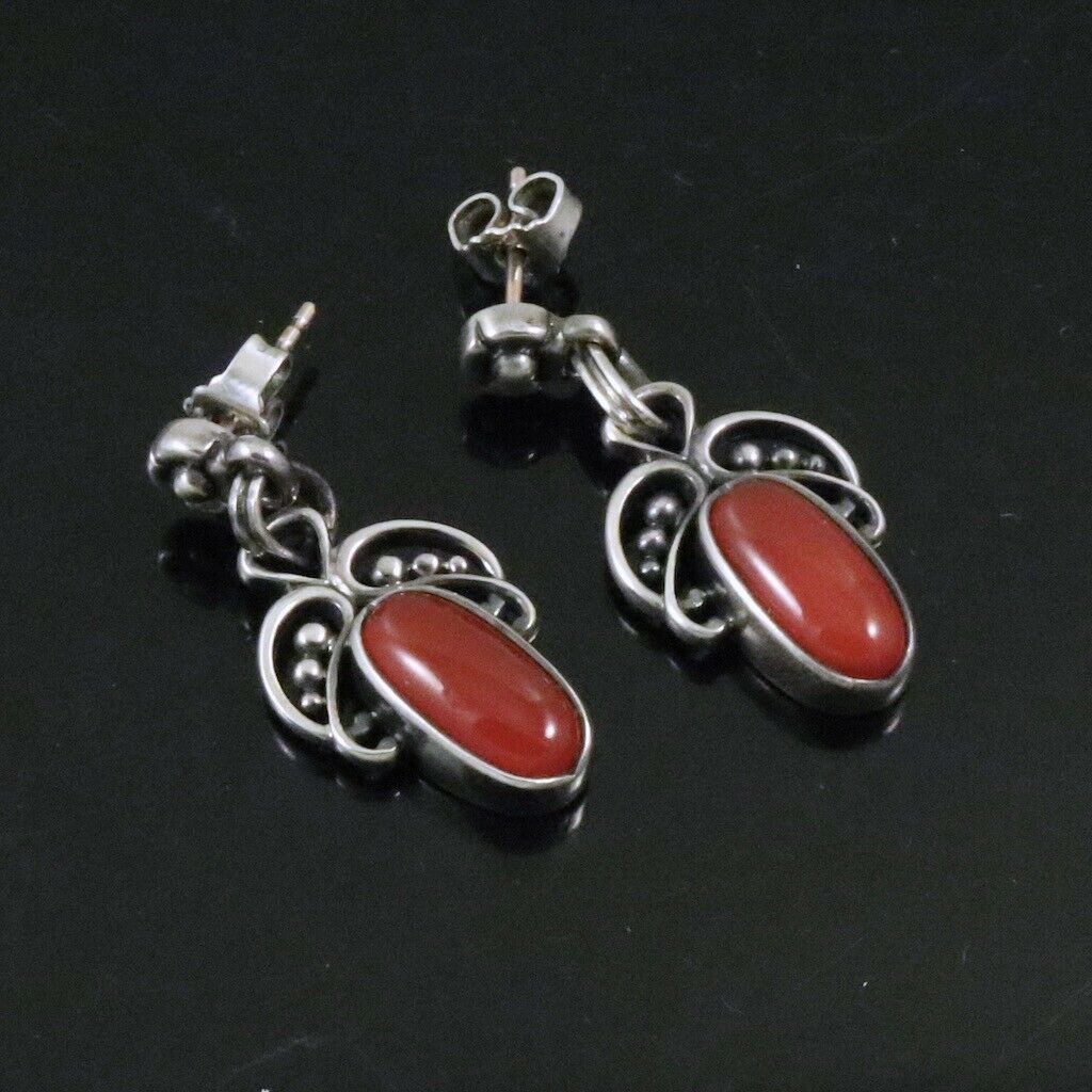 ジョージジェンセン(Georg Jensen)　シルバーイヤリング　カーネリアン　2005