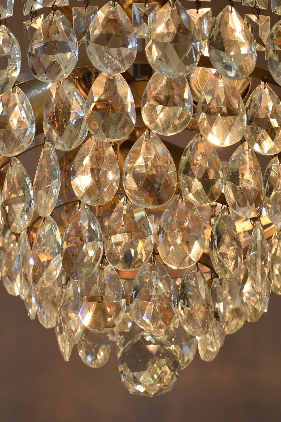 Flush Antique French Vintage Crystal Chandelier Pendant Ceiling Hallway Lighting