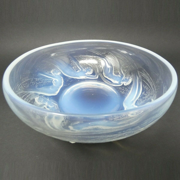 Rene Lalique Glass Opalescent Ondines Bowl