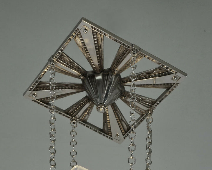 HETTIER & VINCENT : FRENCH ART DECO CHANDELIER Hanots pendant