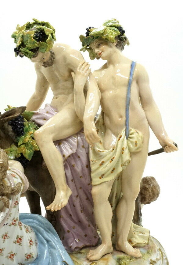 MEISSEN GRUPPE TRUNKENER SILEN AUF ESEL DRUNKEN SILENUS ON DONKEY NR:2724 UM1870