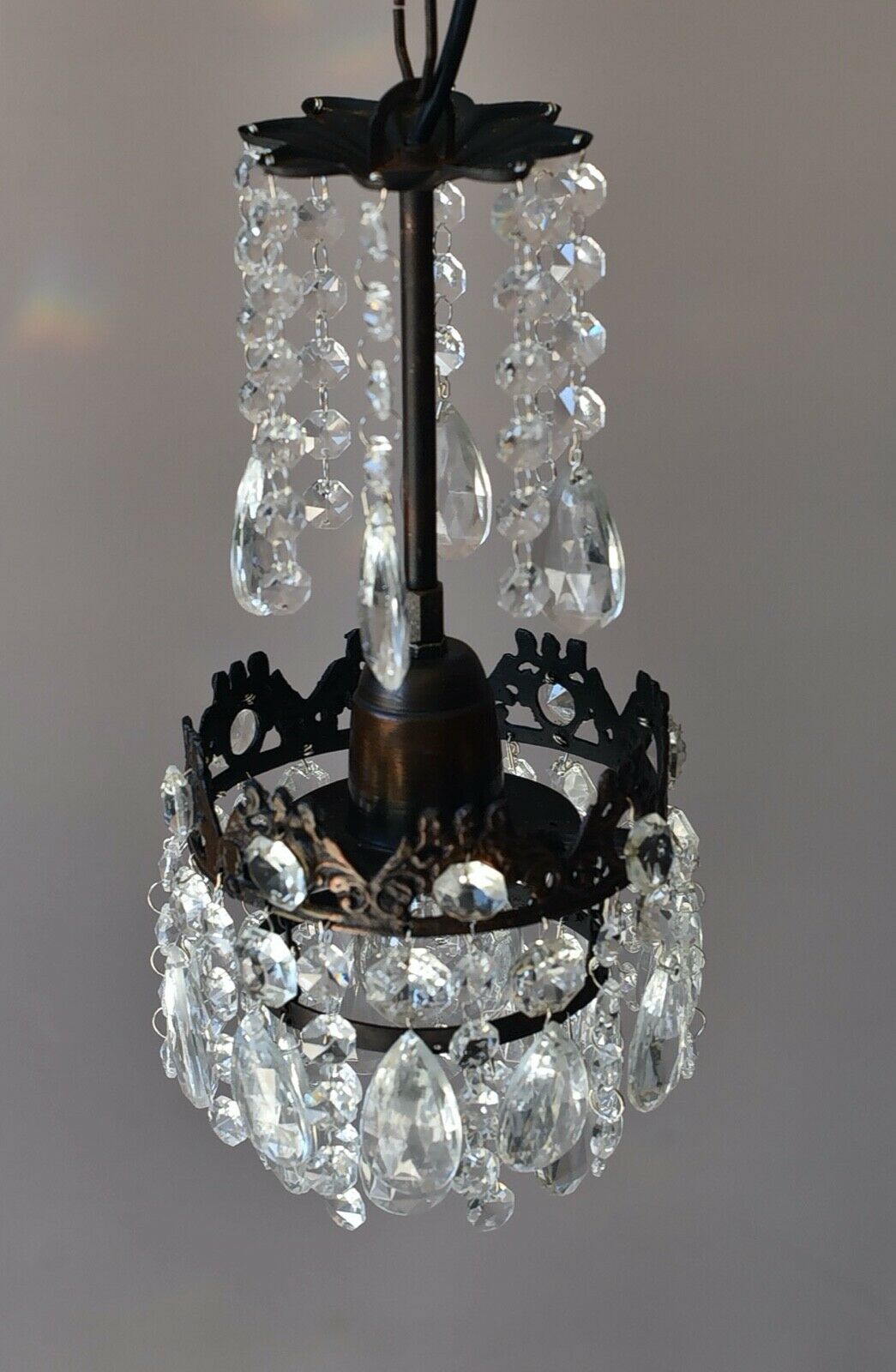 Three Matching Antique Crystal Chandeliers,Vi