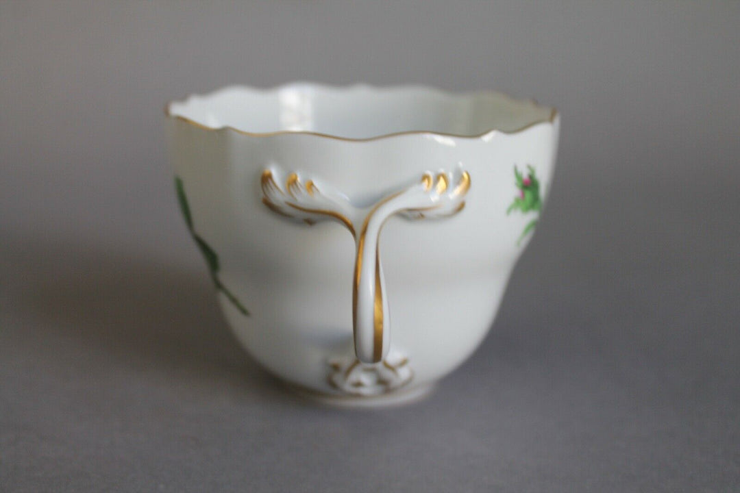 マイセン(Meissen)　カップ・ソーサー・プレート　ピンクローズ　金縁