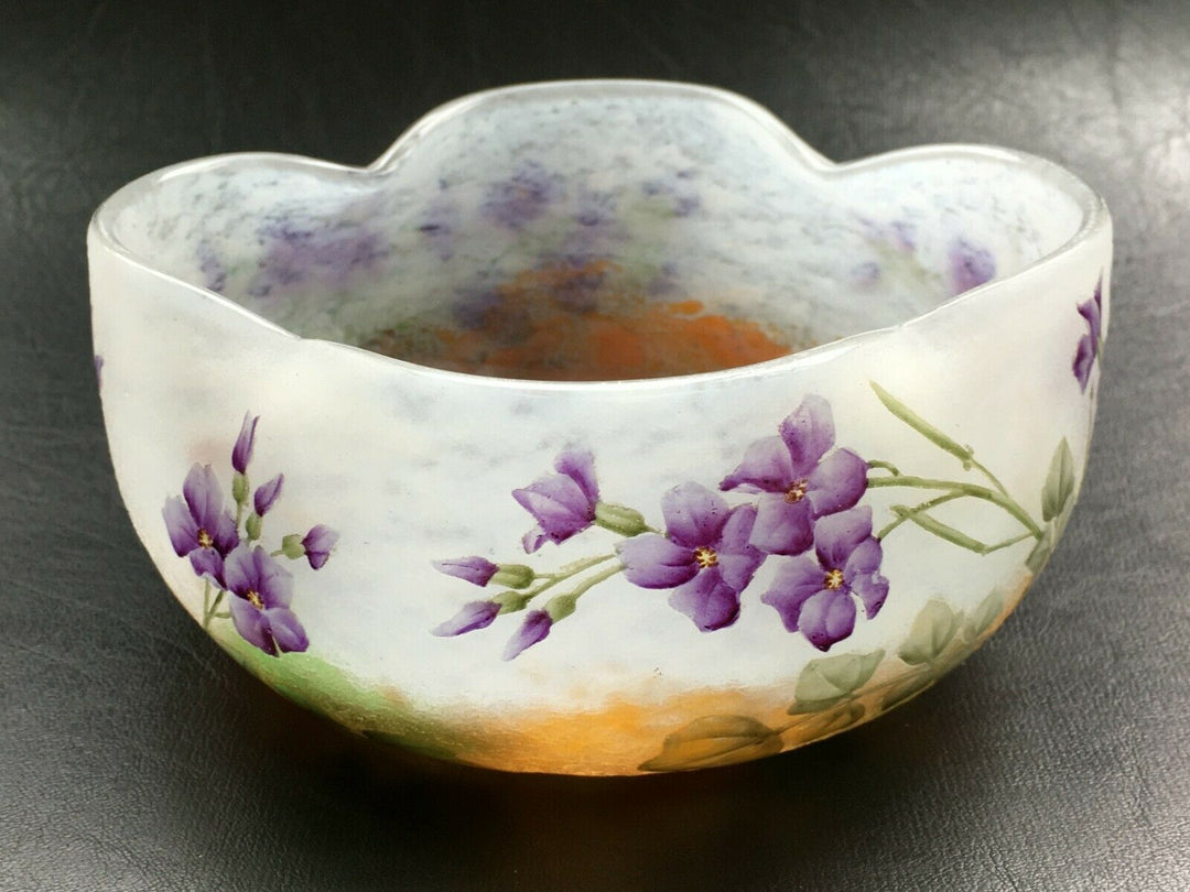 ドーム兄弟(DAUM NANCY)　大根の花のボウル　1900年代　アールヌーボー作品