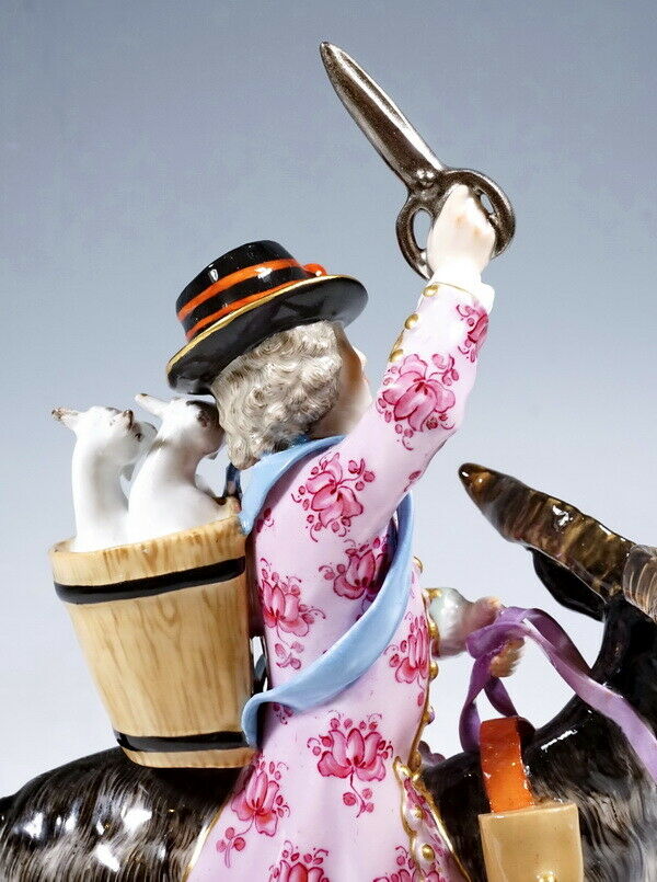 MEISSEN マイセン FIGUR SCHNEIDER ZIEGENBOCK TAILOR BILLY GOAT KÄNDLER NR:171 UM 1850