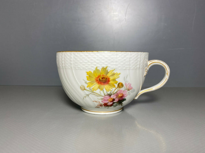 KPM BERLIN GEDECK TASSE UT NEUOSIER WEICHMALEREI BLUMEN DEKOR 50 1.WAHL 1914 Nr2