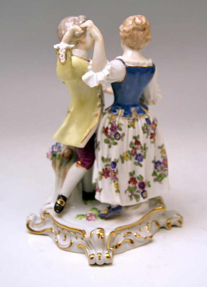 邁森 MEISSEN マイセン FIGUR TANZPAAR KNABE MIT MÄDCHEN DANCING COUPLE MNR:L174 UM 1930