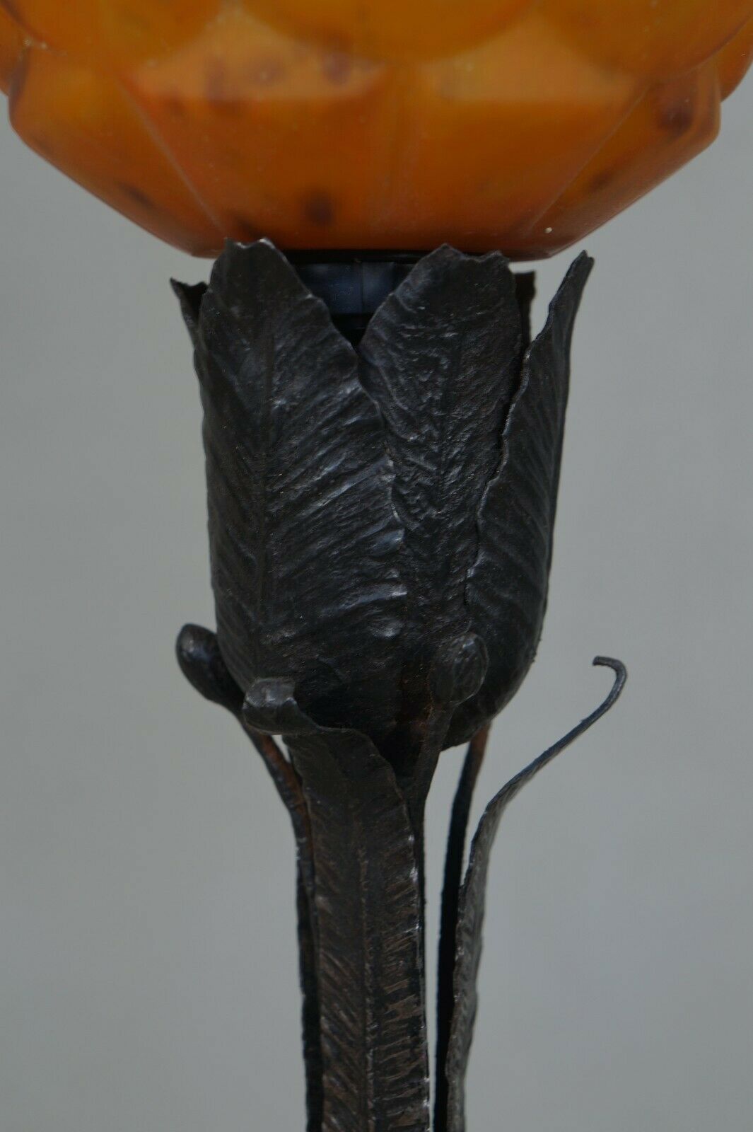 SCHNEIDER : FRENCH 1930 ART DECO LAMP .... wrought iron ............ 1925 France