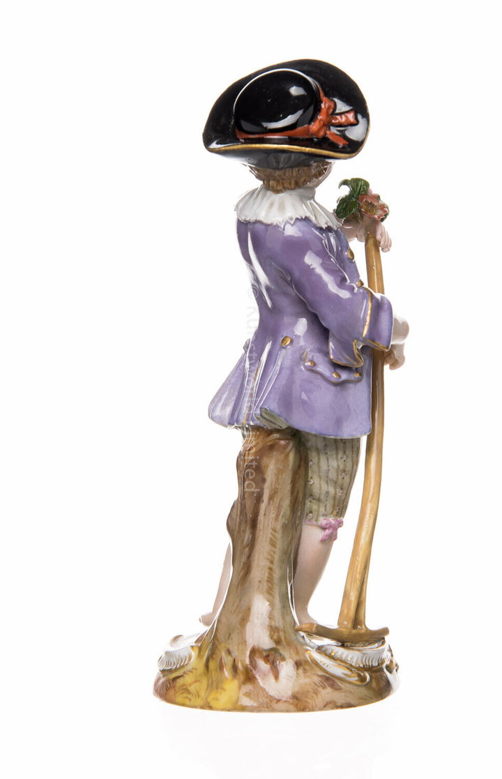 マイセン人形 熊手を持つ庭師の少年 庭師の子供たちシリーズ 一級品 19