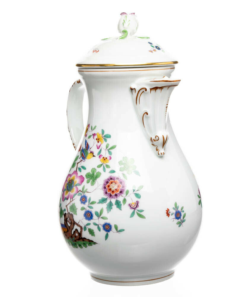 Kaffeekanne Kakiemon Vogel Baum Meissen Neuer Ausschnitt1. Wahl 1945-47 19 cm