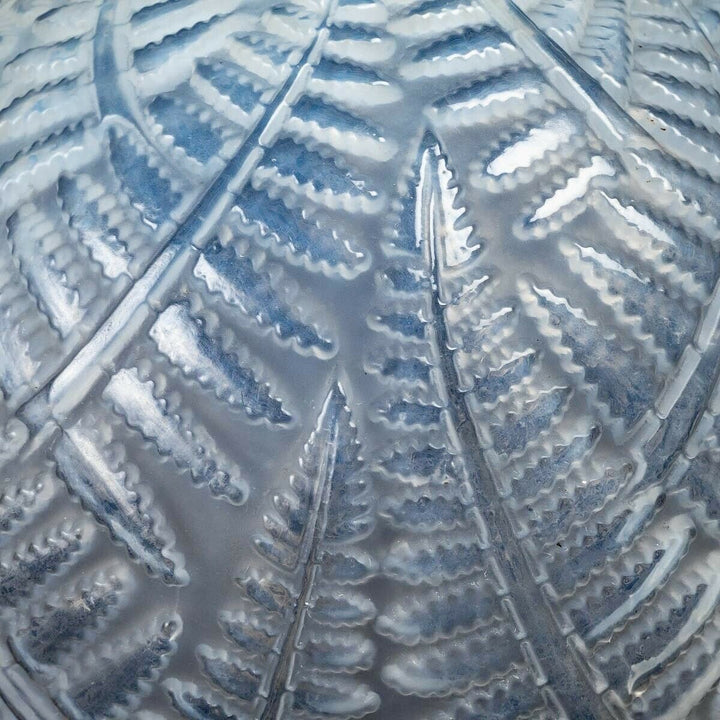Vase Espalion Opalescent René Lalique R.Lalique Opalescence Glass Leaves Ferns