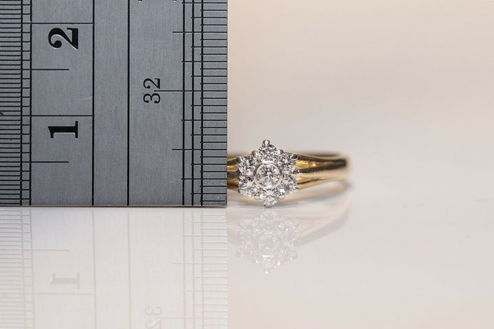 アンティーク オリジナル 18K ナチュラルダイヤモンドのヴィクトリアンリング