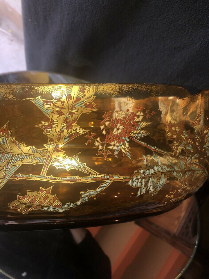 エミールガレ(GALLE)　金色　フラワーデコの器