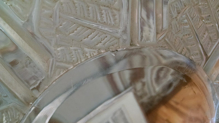 Large Rene Lalique Felix Bowl and Charger Under Plate Circa 1926